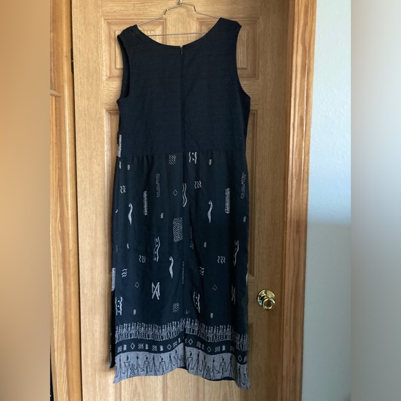 Patchington’s Black & Tan Beaded Hieroglyphic Dress - Picture 2 of 6